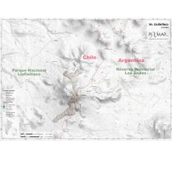 Mapa Pixmap Volcán Llullaillaco 1:150.000