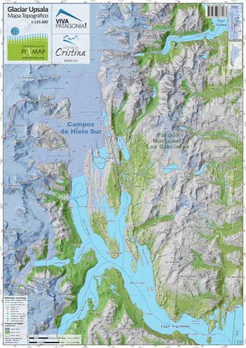 Mapa Glaciar Perito Moreno Y El Calafate Aoneker Pixmap Naka Outdoors Tienda De Escalada