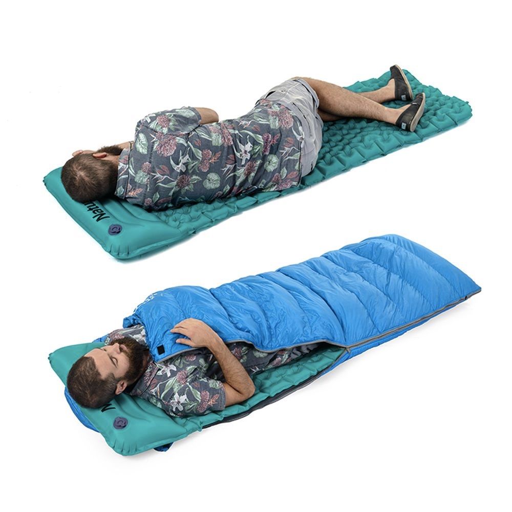 Colchoneta y almohada hinchable y peglable para camping - La